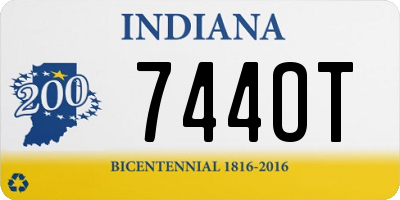 IN license plate 744OT