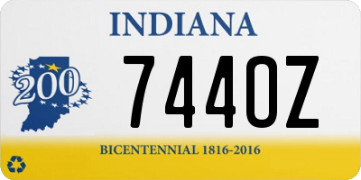 IN license plate 744OZ