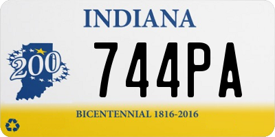 IN license plate 744PA