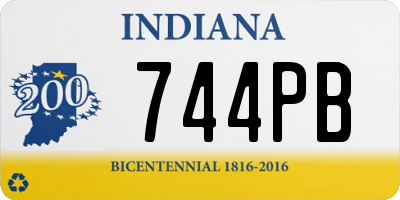 IN license plate 744PB