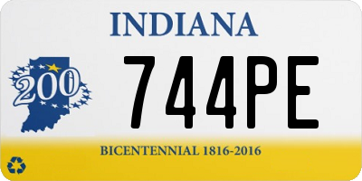 IN license plate 744PE