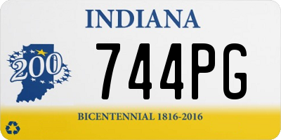 IN license plate 744PG