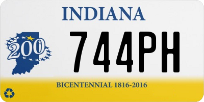 IN license plate 744PH