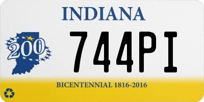 IN license plate 744PI