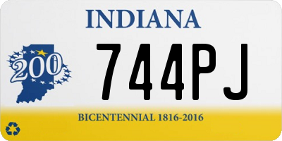 IN license plate 744PJ