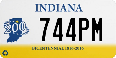 IN license plate 744PM