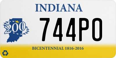 IN license plate 744PO