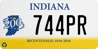 IN license plate 744PR