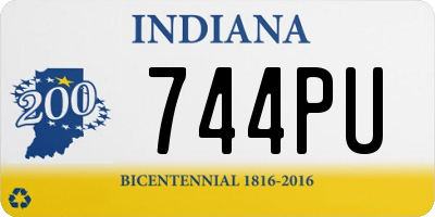 IN license plate 744PU