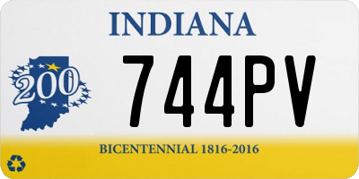 IN license plate 744PV