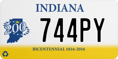 IN license plate 744PY
