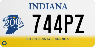 IN license plate 744PZ