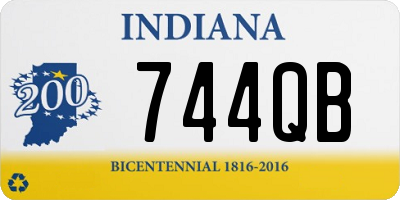 IN license plate 744QB