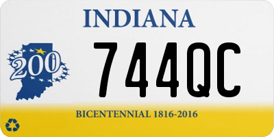 IN license plate 744QC