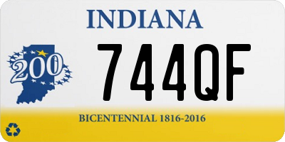 IN license plate 744QF