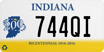 IN license plate 744QI