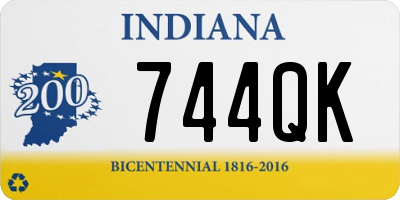 IN license plate 744QK