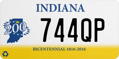 IN license plate 744QP