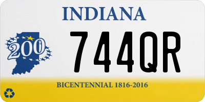 IN license plate 744QR