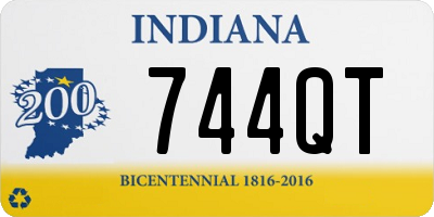 IN license plate 744QT