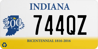 IN license plate 744QZ