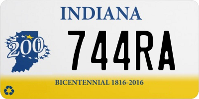 IN license plate 744RA