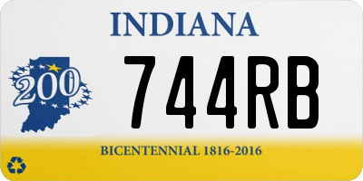 IN license plate 744RB