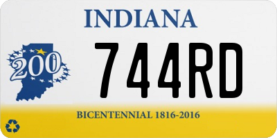 IN license plate 744RD