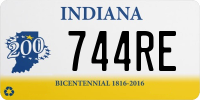 IN license plate 744RE