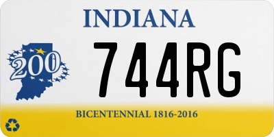 IN license plate 744RG