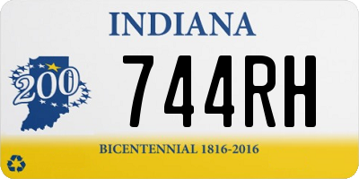 IN license plate 744RH