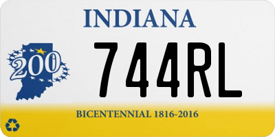 IN license plate 744RL