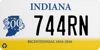 IN license plate 744RN