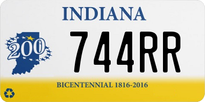 IN license plate 744RR
