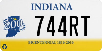 IN license plate 744RT