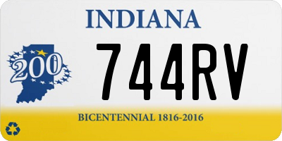 IN license plate 744RV