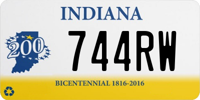 IN license plate 744RW
