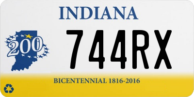 IN license plate 744RX