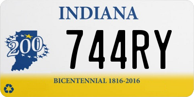 IN license plate 744RY