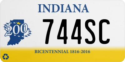 IN license plate 744SC