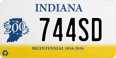 IN license plate 744SD