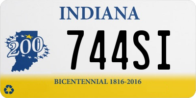 IN license plate 744SI