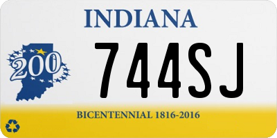 IN license plate 744SJ