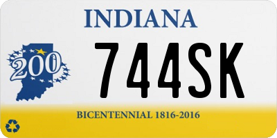 IN license plate 744SK