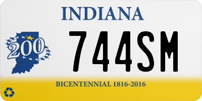 IN license plate 744SM