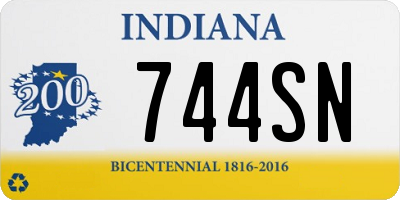 IN license plate 744SN