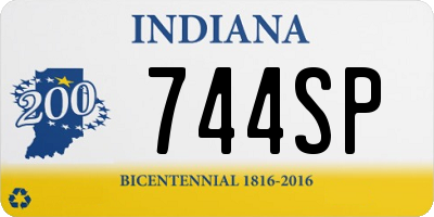 IN license plate 744SP