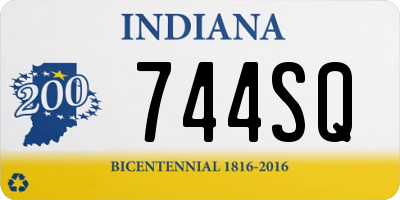 IN license plate 744SQ