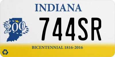 IN license plate 744SR