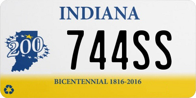 IN license plate 744SS